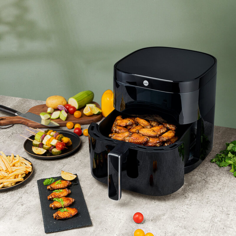 Air fryer_Dualfry_AFD-60B_Angled_Environments_Adj